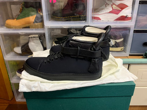 buscemi 布西密 男士高帮休闲鞋 板鞋 锁头鞋 黑色b