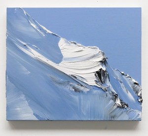 《雪山15》手绘&刮刀画 搞一个特价109包邮 图片非原作,实