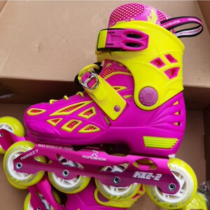 【全新正品】乐秀kx2轮滑鞋溜冰鞋直排轮旱冰鞋男女儿童可调溜