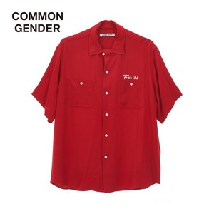 COMMON GENDER 吴赫同款 红色短袖衬衫 L码