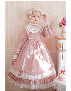 安朵的密匙品牌洛丽塔甜美少女裙,粉色暖暖,3xl,送围肩和蝴