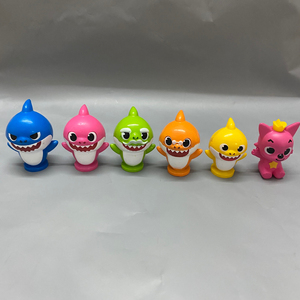 韩国碰碰狐pinkfong狐狸鲨鱼宝宝家族立体模型过家家玩具
