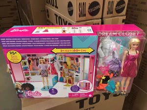 正版芭比娃娃梦幻衣橱换装大礼盒女孩公主玩具套装生日礼物GBK