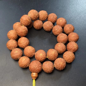 收藏级19 mm.大尺寸高密凤眼菩提子原籽手持