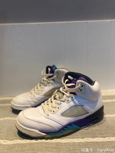 air jordan 乔丹aj5白葡萄紫葡萄 44码