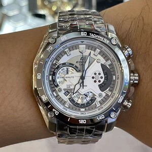 手表男全自动机械石英夜光钢带大表盘男表ef-550d 卡西欧