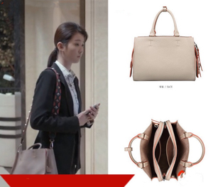 欢乐颂2关关乔欣关雎尔同款包粉色大容量宽肩带单肩包斜跨女包.