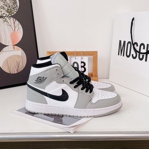 aj1 烟灰 白灰 乔1中帮篮球鞋男女情侣同款运动鞋 巅峰_阿里巴巴找货