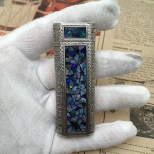 二手  cartier/卡地亚  纯银蛋白石气体打火机 冲钻
