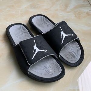 aj6拖鞋 黑灰45正品jordan拖鞋aj拖鞋乔丹