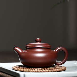 工艺美术师吴荣华紫朱泥仿古紫砂壶手工容量240毫升