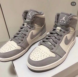 aj1 高帮香芋粉紫灰38码一次没穿过带鞋盒