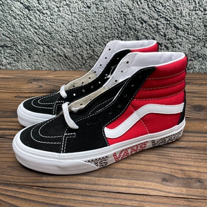 36码 vans sk8-hi 黑红拼接经典高帮板鞋帆布鞋