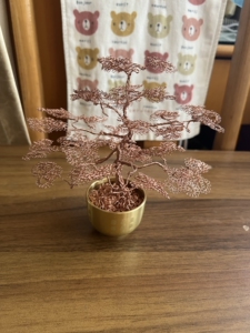 铜线手工发财树diy串珠材料包大富大贵摇钱树家居饰品摆件亚克力tb