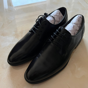 宾度男鞋2022春夏季新款男士商务正装皮鞋男真皮软底踩跟黑色