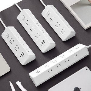 小米公牛同款质量家用新款斜面三角插座办公宿舍纯铜插排超长线接