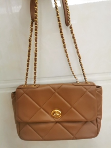 小mk棕色菱格流浪包大号 mirgam kosel