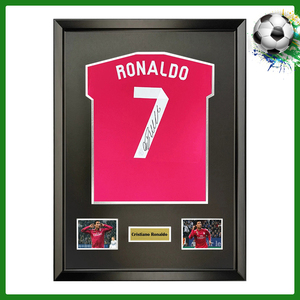 14-15皇家马德里队 C罗 罗纳尔多 亲笔签名足球服球衣 带框珍藏