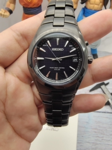精工钛合金7b24六局光动能电波男表