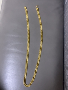 中国黄金老板马鞭链一条,男士金链子!粗款扁实心霸气纯金!支持