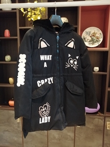 儿童小象q比羽绒服女童,商场买的,90%白鸭绒填充,150码