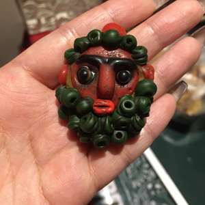 腓尼基琉璃娃娃人面颈坠吊坠  第一代卷卷胡 全品无修复 品相