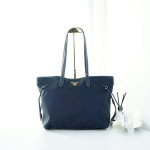 【95新】普拉达/prada 女包 蓝色尼龙中号购物袋_阿里巴巴找货神器