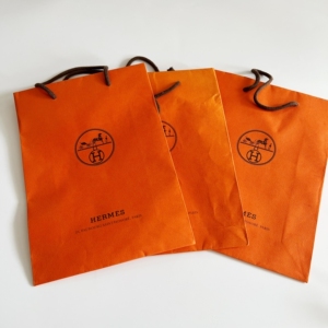 爱马仕hermes正品购物纸袋,尺寸21*8.5*29,二手