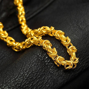 47克男泰国四方链龙头宽霸气老板链