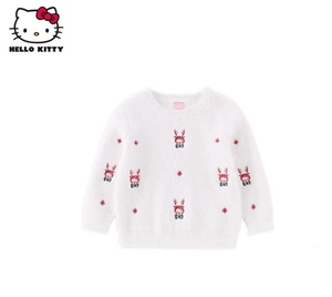 全新贝贝帕克hello kitty女童水貂绒毛衣100码