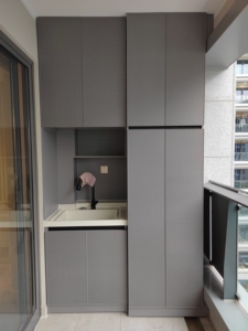 杭州美羊羊全铝合金家具定制,阳台洗衣柜,橱柜,鞋柜,卫浴柜等