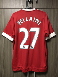 曼联1516 主场球迷版球衣连费莱尼签名