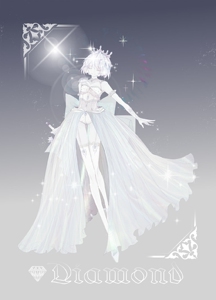 宝石之国 钻石同人婚纱 花嫁 悠窝窝家m码 假发(送镭射纸