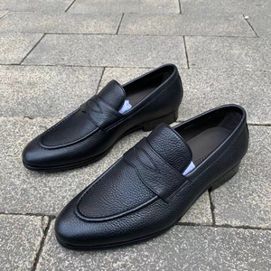 费雷鹿皮 手工缝制上线牛皮底 男士商务正装皮鞋