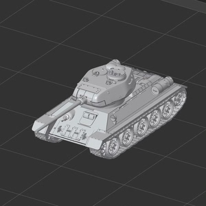 T3485中型坦克，144比例，3D打印模型。（简易安装，上