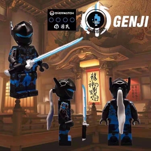 乐高第三方 poke/cellsbrick守望先锋碳素黑源氏