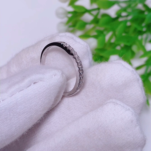 enzo专柜正品18k白金钻石排钻休闲叠戴戒指