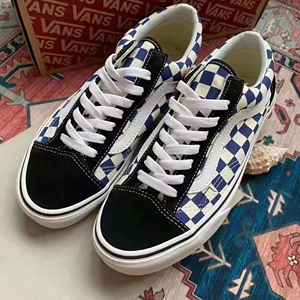 vansstyle36蓝白棋盘格两色