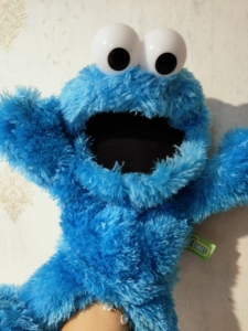 芝麻街sesame street蓝色甜饼怪毛绒玩具公仔摆件玩