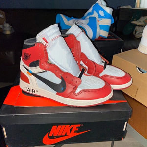 国内现货aj1 x ow offwhite联名白红芝加哥2.