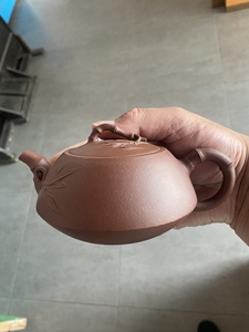 宜兴紫砂壶 汪达明制款 名家制作竹节图案 品相完好无损