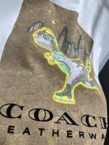 coach蔻驰经典老花小恐龙男女情侣短袖t恤