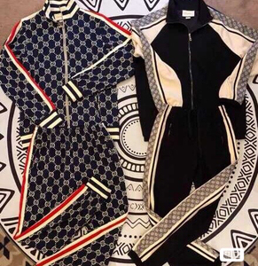 gucci/古驰运动情侣套装满花logo双g男女同款.全新一