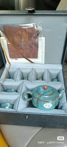 孔家钧窑茶具，钧瓷茶具