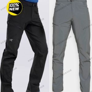 全新闲置始祖鸟刺绣标黑/灰色轻薄速干裤防泼水春夏户外裤