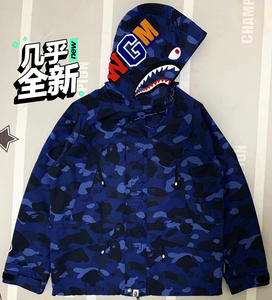 bape老版蓝迷彩鲨鱼冲锋衣外套夜光星空唐装老虎樱花