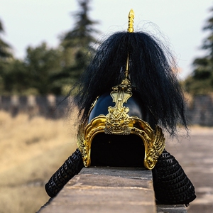 明制 宋制 汉服甲胄 头盔 凤翅盔 边军盔 顿项 扎甲 山纹