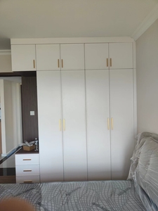 石家庄定制整体衣柜,腾飞生态板定制全屋家具,高光板柜门储物柜