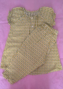 巴拉巴拉女童夏季套装短袖娃娃衬衫+防蚊裤+防晒渔夫帽