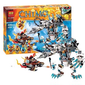 兼容乐高70223气功传奇冰熊王超级机甲巨熊拼装积木1035